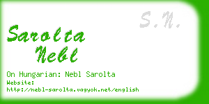 sarolta nebl business card